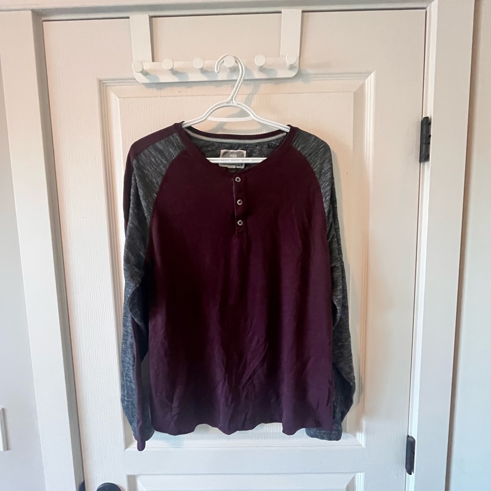 Men's Burgundy and Gray Heritage Shirt